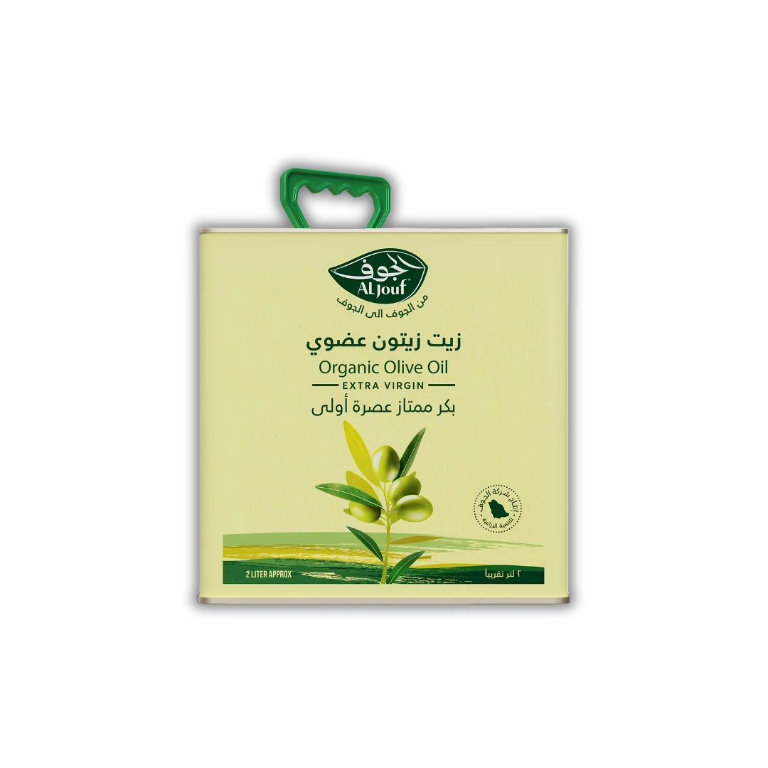 زيت زيتون الجوف عضوي بكر ممتاز "جالون" - 2 لتر