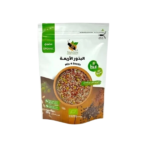 البذور الأربعة عضوي منتج الطبيعة